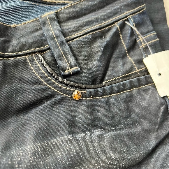 Dollhouse x Danity Kane low rise skinny jeans size 3 dark wash faux leather‎ - Picture 8 of 14